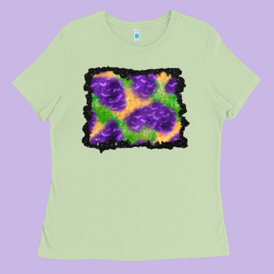 Halloween Spooky Bat Background Ladies Tee Designed By Bundleandbundleshop