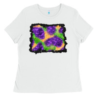 White halloween spooky bat background Ladies Tee - BundleAndBundleShop