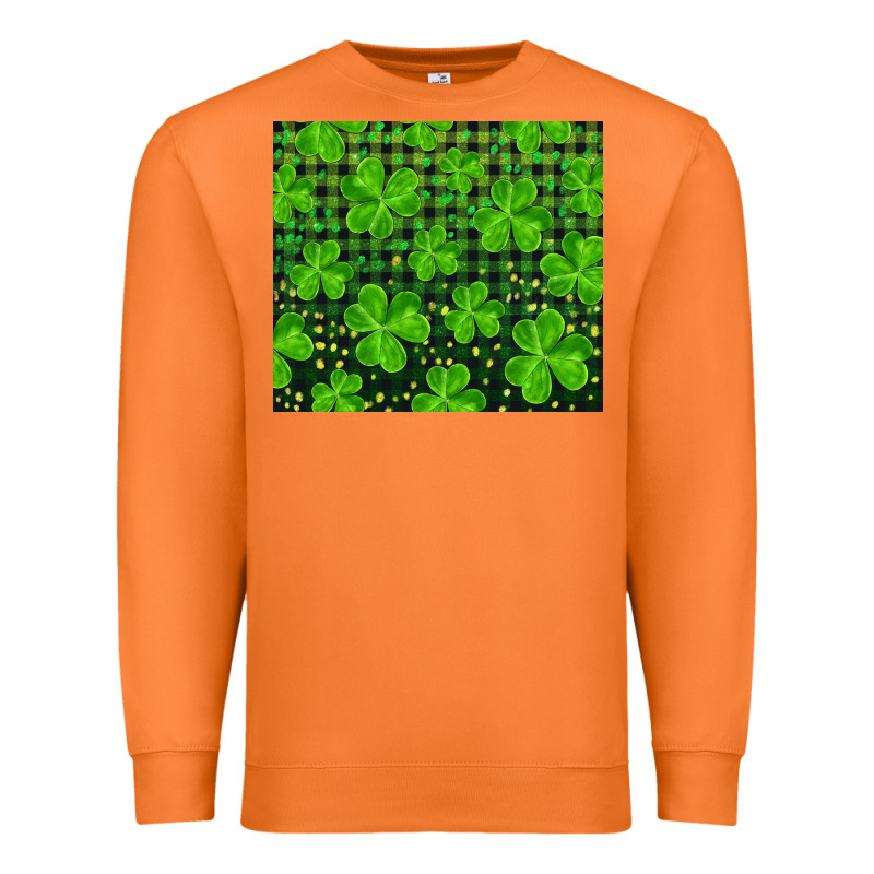 Saint Patricks Day Shamrock And Plaid Premium Sweatshirt by RanaPortraitStore | Teevron