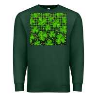 Sports Green Saint Patricks Day Shamrock And Plaid Premium Sweatshirt - RanaPortraitStore