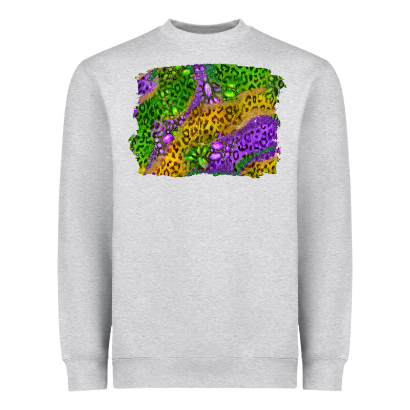 Leopard Gemstone Mardi Gras Heavyweight Sweatshirt by RanaPortraitStore | Teevron