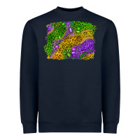 Navy Leopard Gemstone Mardi Gras Heavyweight Sweatshirt - RanaPortraitStore