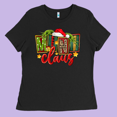 Christmas Mini Claus Ladies Tee Designed By Fadigitalartstudio