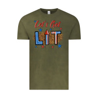 Vintage Olive let's get lit 1 Vintage Tee - BundleAndBundleShop