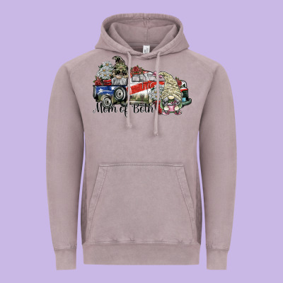 Mom Of Both Vintage Hoodie Designed By Sublimationcraftshop