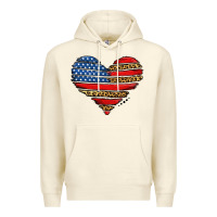 Sandshell american leopard brushstroke heart Premium Hoodie - Jasminsmagicworld