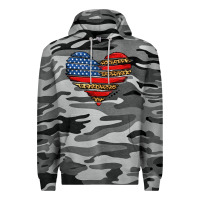 Slate Camo american leopard brushstroke heart Premium Hoodie - Jasminsmagicworld