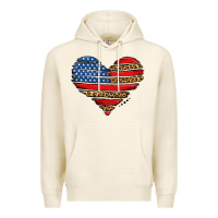 Tofu american leopard brushstroke heart Premium Hoodie - Jasminsmagicworld