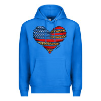 True Royal american leopard brushstroke heart Premium Hoodie - Jasminsmagicworld