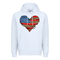 White american leopard brushstroke heart Premium Hoodie - Jasminsmagicworld