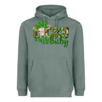 Sage Lucky baby charolais calf Heavyweight Hoodie - RanaPortraitStore