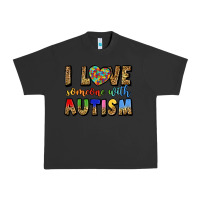 Pigment Black i love someone with autism Urban Heavy Tee - LillyAllenDesigns