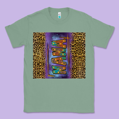 Leopard Nana Tumbler Classic Tee Designed By Fadigitalartstudio