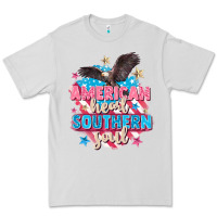 Dove Grey American heart southern soul 4th of july Premium Tee - FaDigitalArtStudio