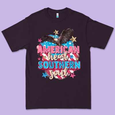 American Heart Southern Soul 4th Of July Premium Tee Designed By Fadigitalartstudio
