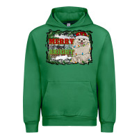Emerald merry and bright pomeranian Urban Hoodie - RanaPortraitStore