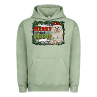 Pigment Oil Green merry and bright pomeranian Urban Hoodie - RanaPortraitStore