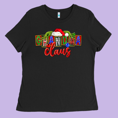 Christmas Grandma Claus Ladies Tee Designed By Fadigitalartstudio
