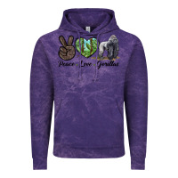 Cloud Purple Peace Love Gorillas Vintage Hoodie - LillyAllenDesigns