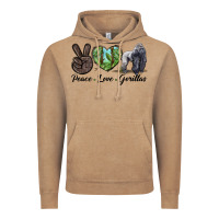 Vintage Coffee Peace Love Gorillas Vintage Hoodie - LillyAllenDesigns