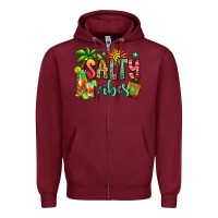 Burgundy salty vibes tequila summer Zipper Hoodie - Jasminsmagicworld