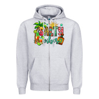 Heather Grey salty vibes tequila summer Zipper Hoodie - Jasminsmagicworld