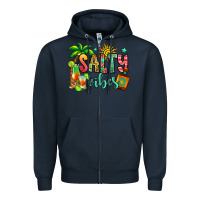 Navy salty vibes tequila summer Zipper Hoodie - Jasminsmagicworld