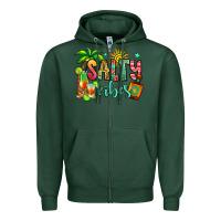 Sports Green salty vibes tequila summer Zipper Hoodie - Jasminsmagicworld