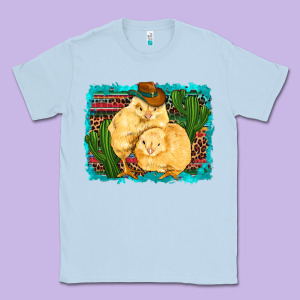 Western Cowboy Chicks Cactus Coop Animals  Leopard Serape Turquoise Classic Tee Designed By Artiststas