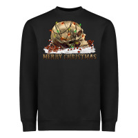 Black Merry christmas skull Heavyweight Sweatshirt - RanaPortraitStore