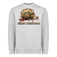 Heather Grey Merry christmas skull Heavyweight Sweatshirt - RanaPortraitStore