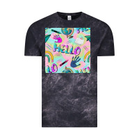 Cloud Black hello kindergarten seamless pattern Vintage Tee - BundleAndBundleShop
