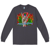 Smoke punk rock Merry Christmas Long Sleeve Tee - CowhideDigitalArt