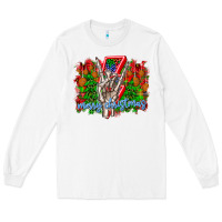 White punk rock Merry Christmas Long Sleeve Tee - CowhideDigitalArt
