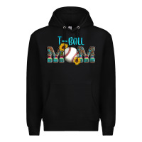 Black sport t ball mom Premium Hoodie - Artiststas