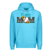 Ocean Blue sport t ball mom Premium Hoodie - Artiststas