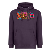 Plum xoxo valentine's day highland cow Heavyweight Hoodie - Jasminsmagicworld