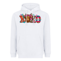 White xoxo valentine's day highland cow Heavyweight Hoodie - Jasminsmagicworld