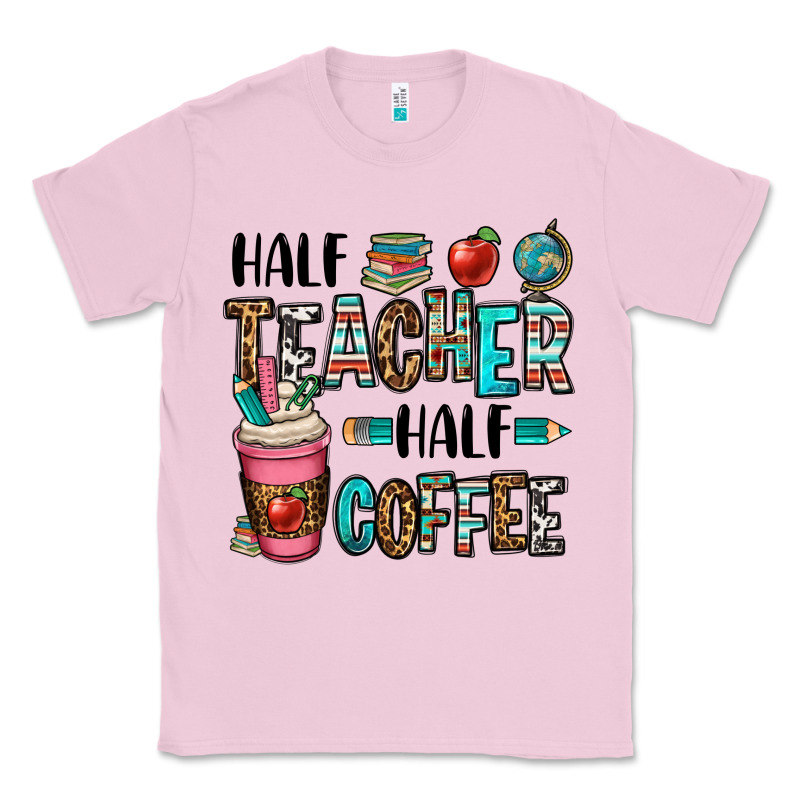 Half Teacher Half Coffee Classic Tee by OliviaCreatesArt | Teevron