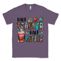 Lavender half teacher half coffee Classic Tee - OliviaCreatesArt