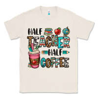 Natural half teacher half coffee Classic Tee - OliviaCreatesArt