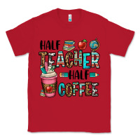 Red half teacher half coffee Classic Tee - OliviaCreatesArt