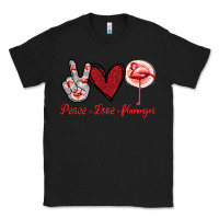 Black Peace Love Flamingo Classic Tee - Jasminsmagicworld