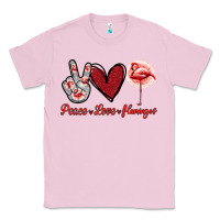 Bubblegum Pink Peace Love Flamingo Classic Tee - Jasminsmagicworld