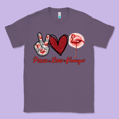 Peace Love Flamingo Classic Tee Designed By Jasminsmagicworld