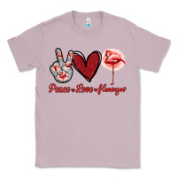 Lilac Peace Love Flamingo Classic Tee - Jasminsmagicworld