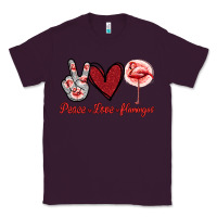 Plum Peace Love Flamingo Classic Tee - Jasminsmagicworld
