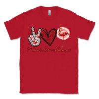Red Peace Love Flamingo Classic Tee - Jasminsmagicworld