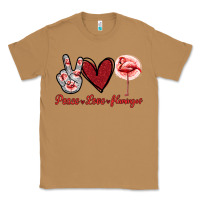 Toasted Coconut Peace Love Flamingo Classic Tee - Jasminsmagicworld