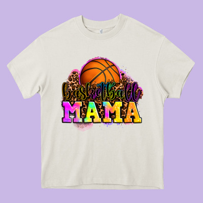 Basketball Mama Heavy Core Tee Designed By Oliviacreatesart